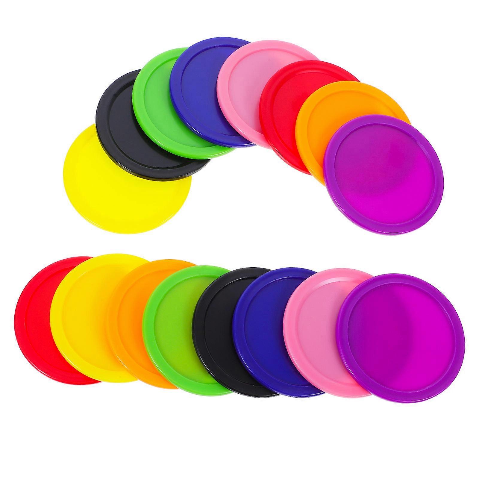 Air Hockey Pucks Tabletop Competitive Players Recreational Setting Round 64mm Stable Pucks 16Pcs