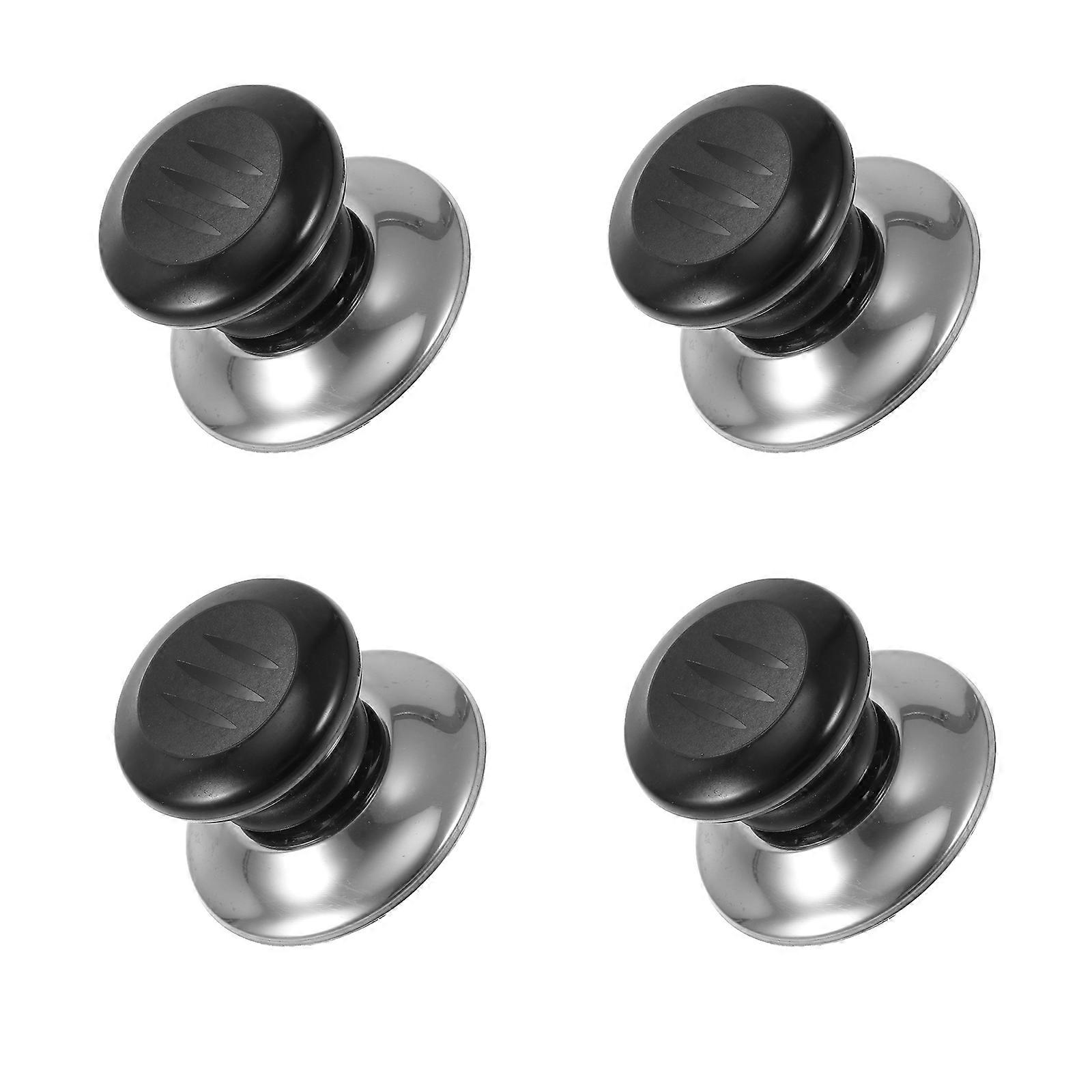 Cooking Pot Knob Replacement Universal Pot Knobs Kitchen Use Ergonomic Handle Black 4Pcs
