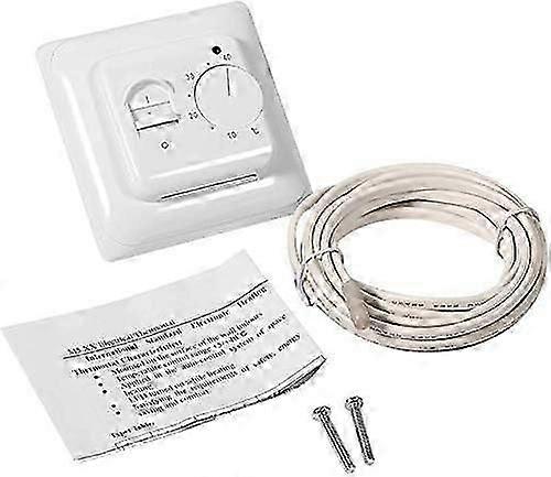 Room Floor Heating Thermostat - 230V Temperature Control with 2.9m Sensor Cable