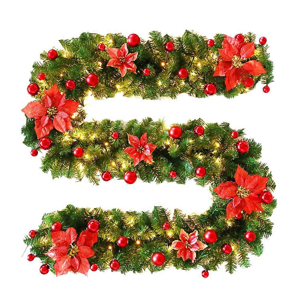 Camping Led String Lights Red Christmas Tree Vine Holiday Decorative 2.7-Meter Lighting 1PC