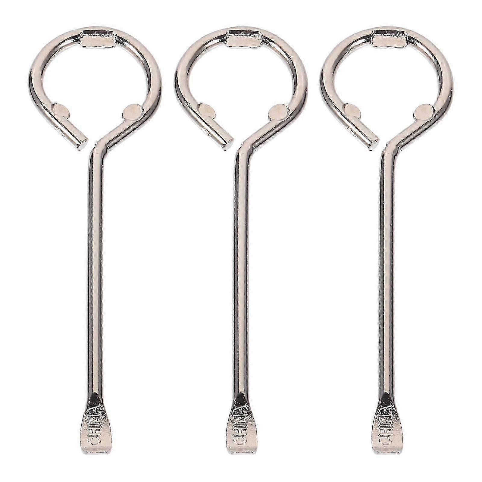 3pcs Durable Practical Can Opener Iron Lid Opener for Paint Bucket Use