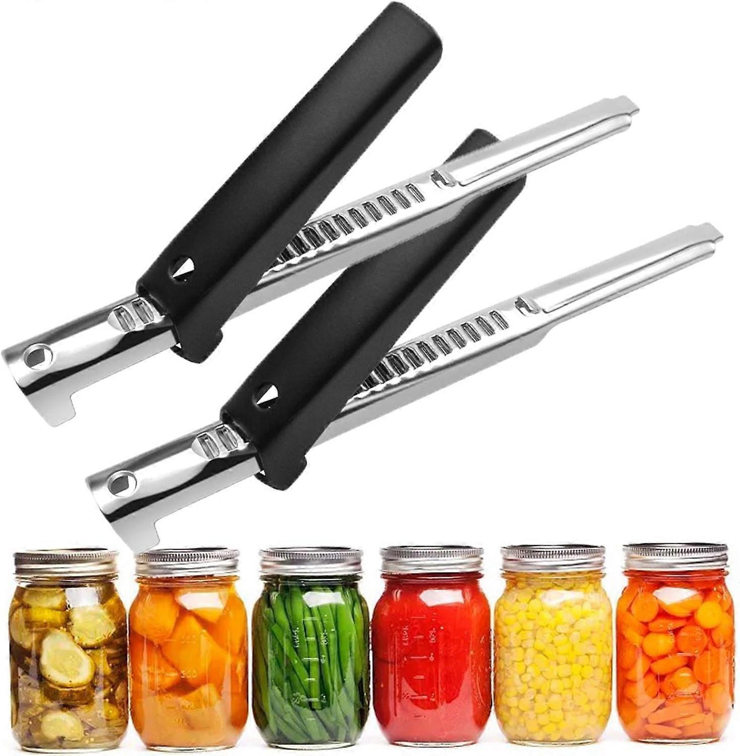 Effortless Arthritis Jar Opener for Seniors, Weak Hands (Black, 2pcs)