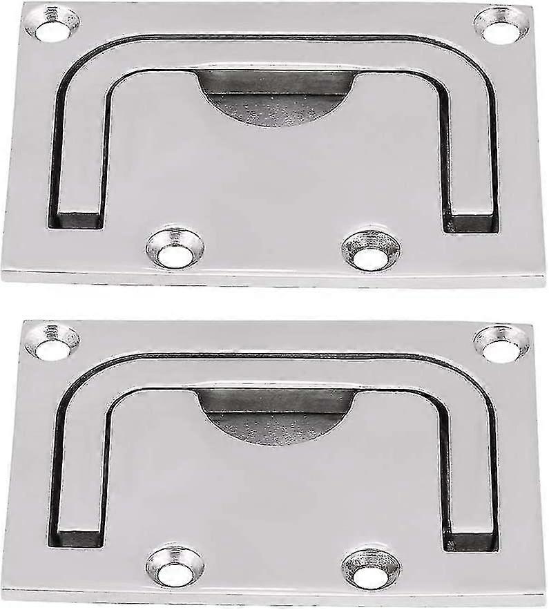 rustfritt stål marine innfelte håndtak for båtluke og skap (2 stk)