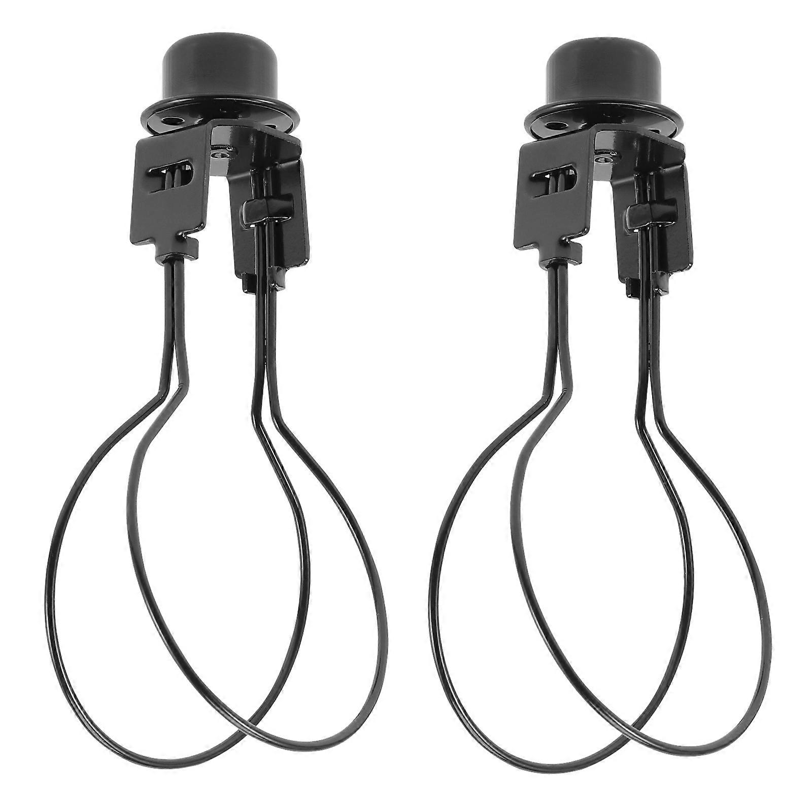 Harp Lamp Shade Adapter Iron Art Light Bulb Clip With Finial For Home Decoration 1 Pair