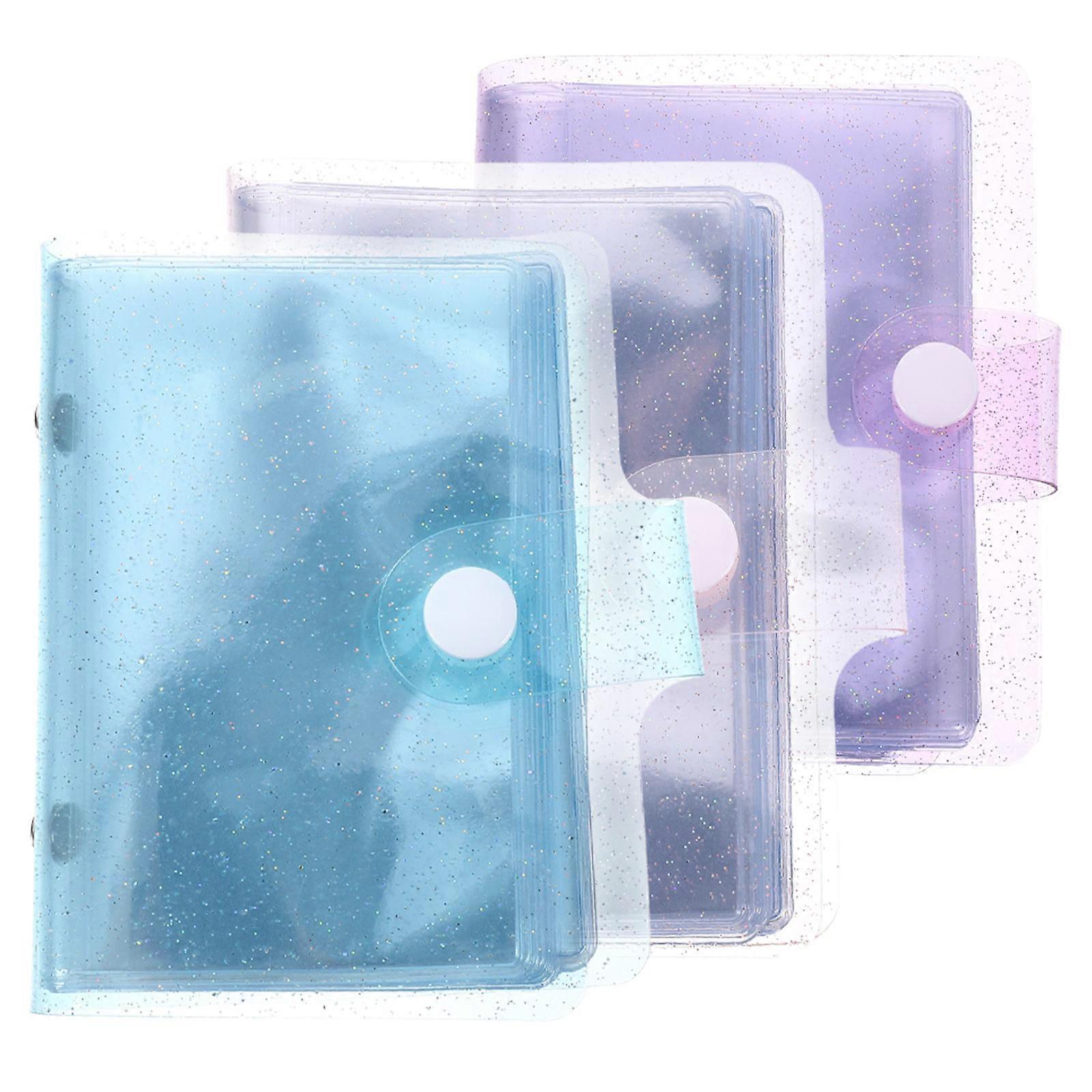 Greeting Card Album Memory Storage Travel Photo Album Purple 3Pcs