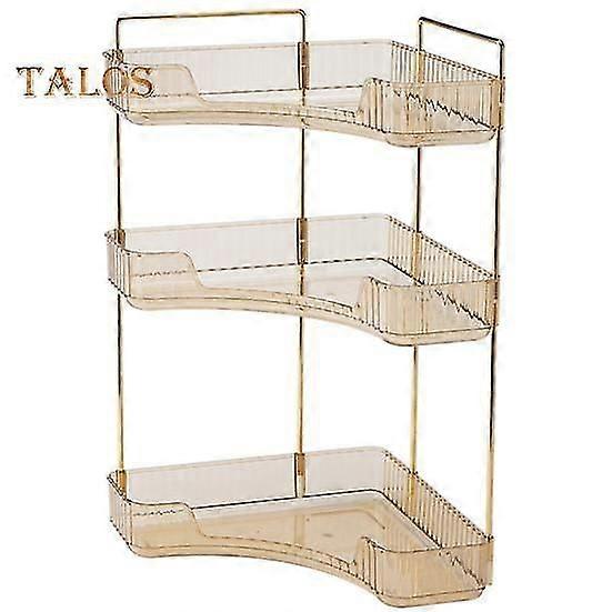 2-Tier Corner Bathroom Storage Shelf High Stability Strong Load-bearing Perfume Tray Makeup Storage Rack Home Supplies