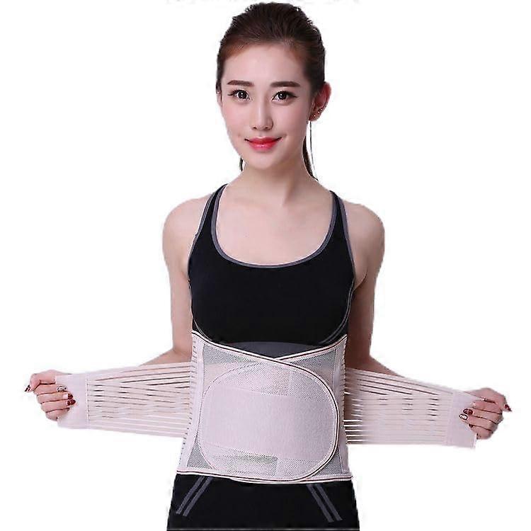 Adjustable Waist Support Belt XXXXL - Double Pull Breathable Design for Enhanced Comfort and Support (White)