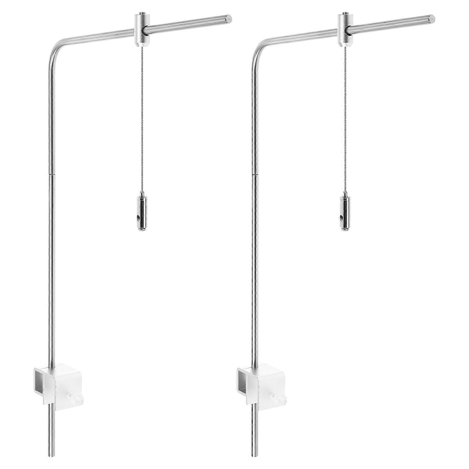 Adjustable Fish Tank Light Rack for Aquatic Plants Lighting Holder Silver Aluminum Alloy