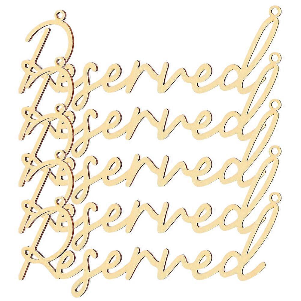 Panneaux de sièges réservés en bois pour chaises - Panneaux de chaises de mariage avec design suspendu pour les mariages, les restaurants, les banquets et la décoration de fête