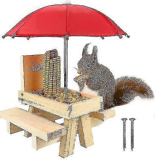 Squirrel Feeder Table with Canopy