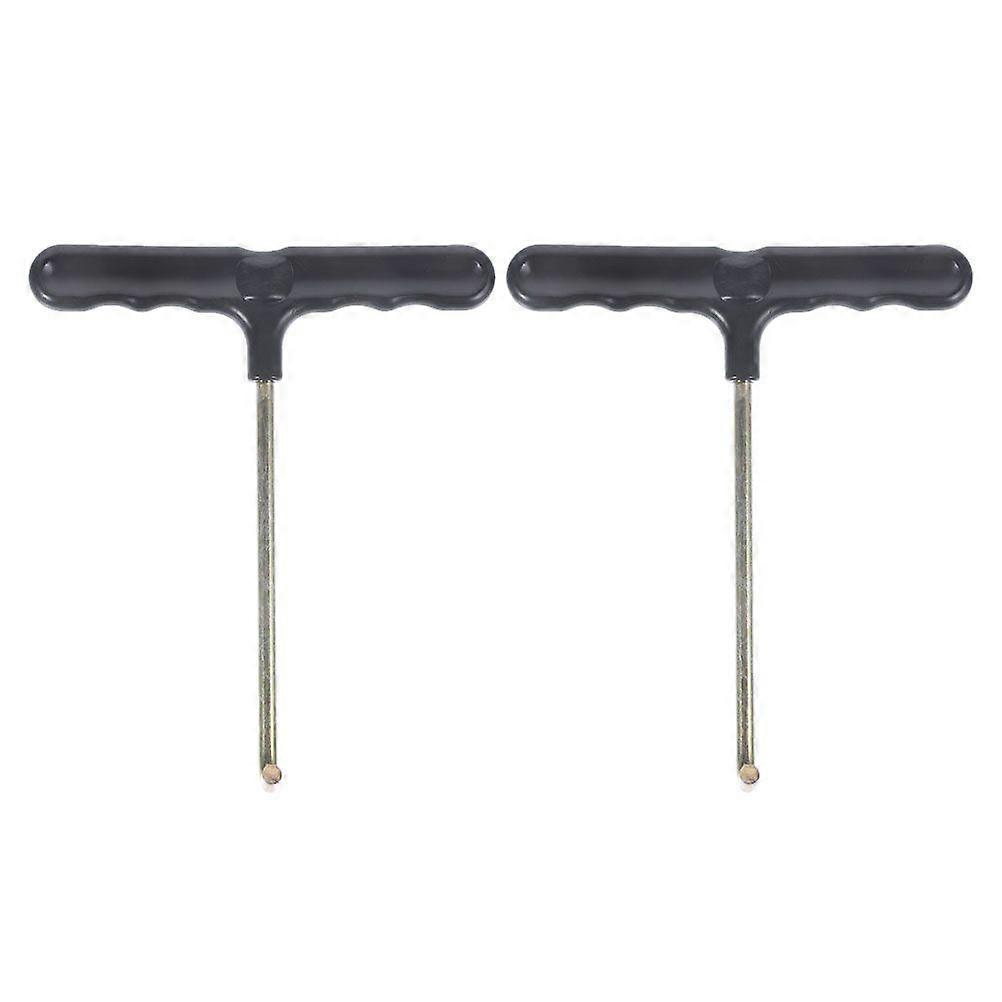 2pcs Trampoline Spring Tensioning Tool With Ergonomic Plastic Handle T Hook Spring Pull Tool Repair Portable Trampoline Accessory For Easy Assembly