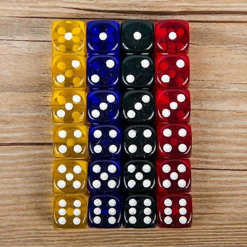 Essential Acrylic Dice, Vibrant Colors Polyhedral Game Dice for Dungeons And Dragons, Lightweight Mini 16Mm D6 Dice Set For Your Collection Or