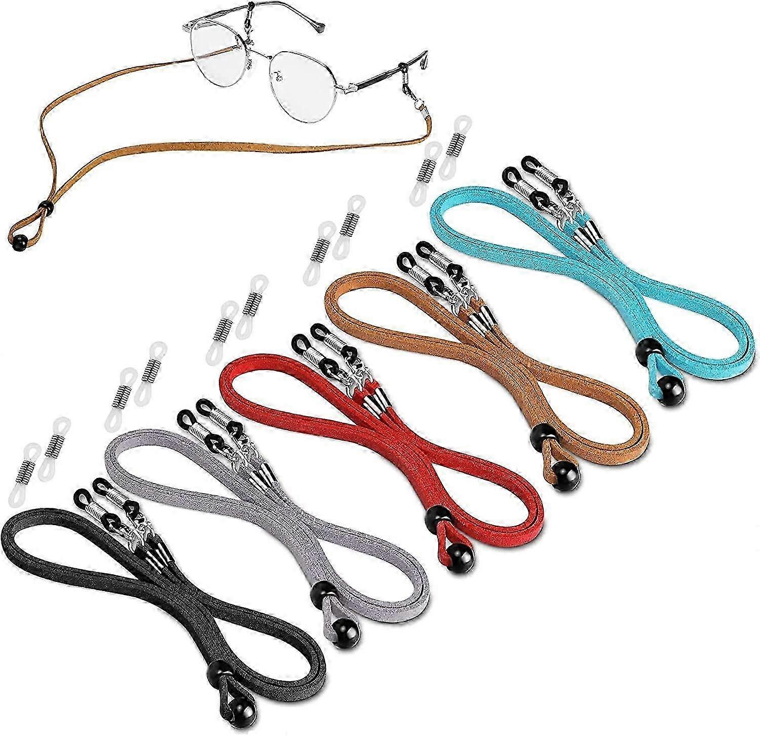 Eyeglass Strap - 5pcs - Adjustable Anti-Slip Leather Retainers
