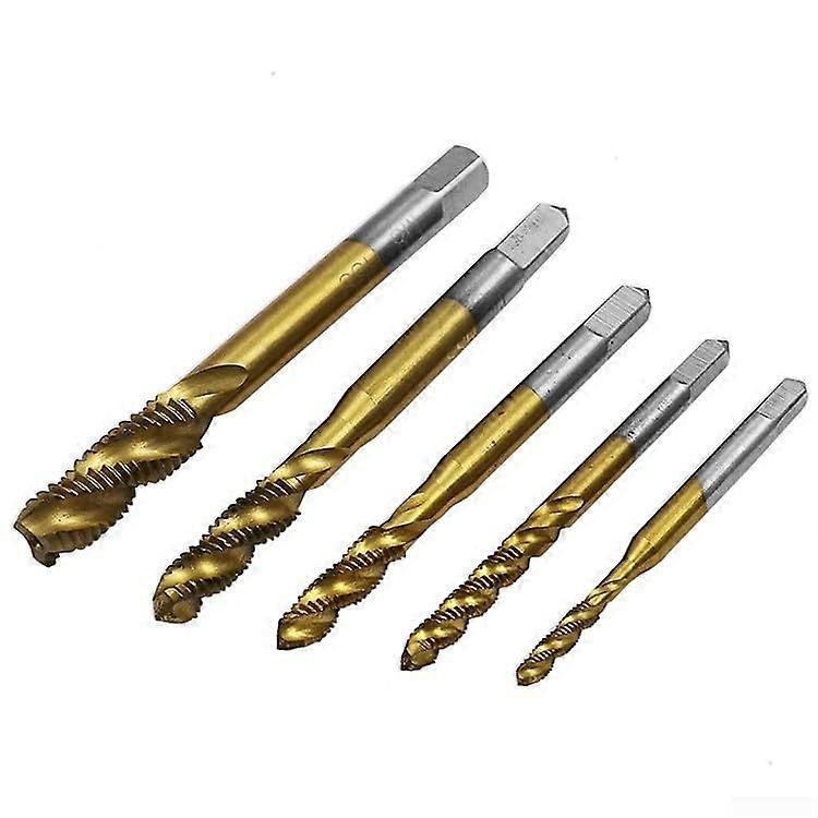 HSS metric spiral flute tap, speed steel, machine screw tap for various tasks such as faux furniture assembly (M8)