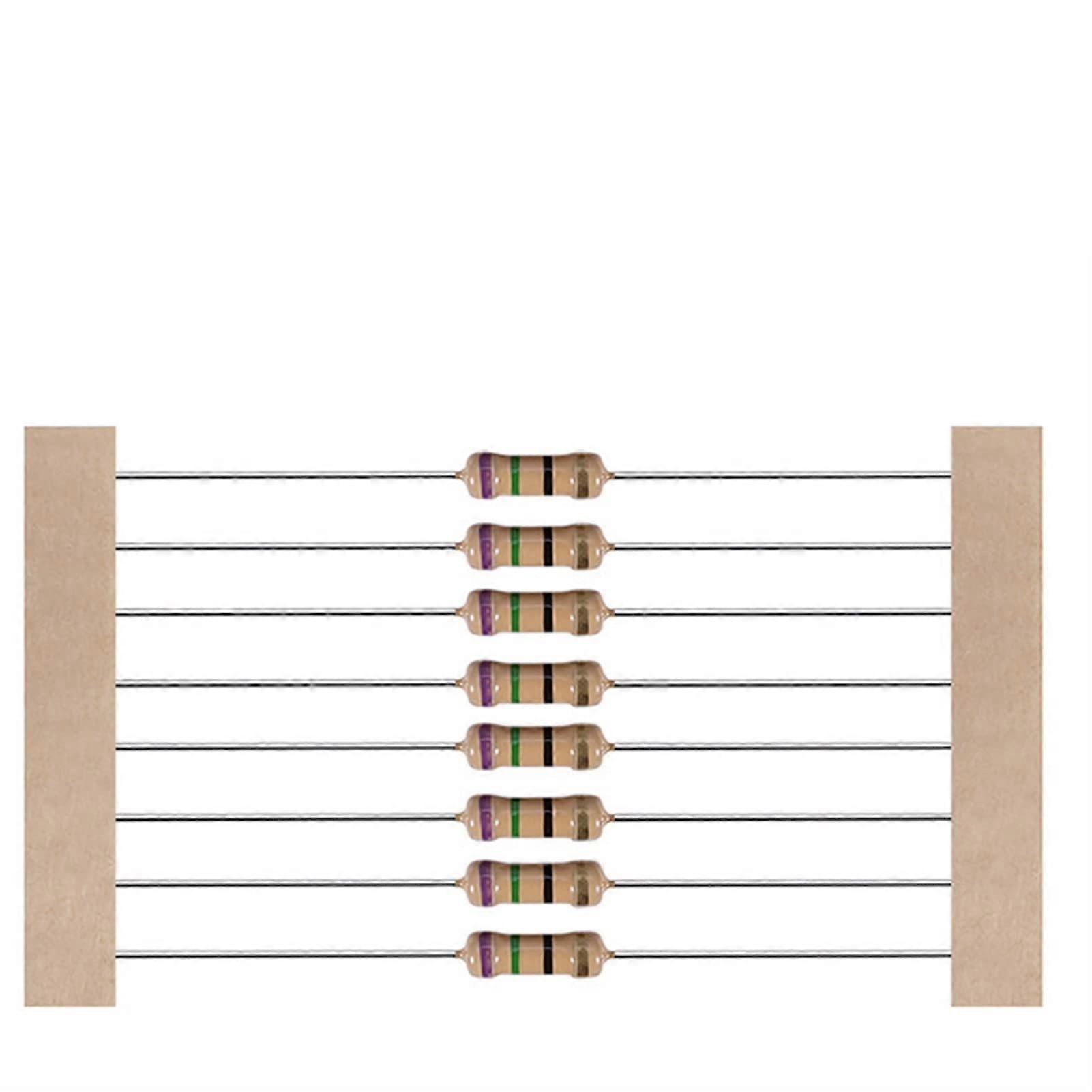 1/4 W 5% Carbon Film Resistors - 100 Pieces, 470K Ohm Size, High Precision Electronic Components