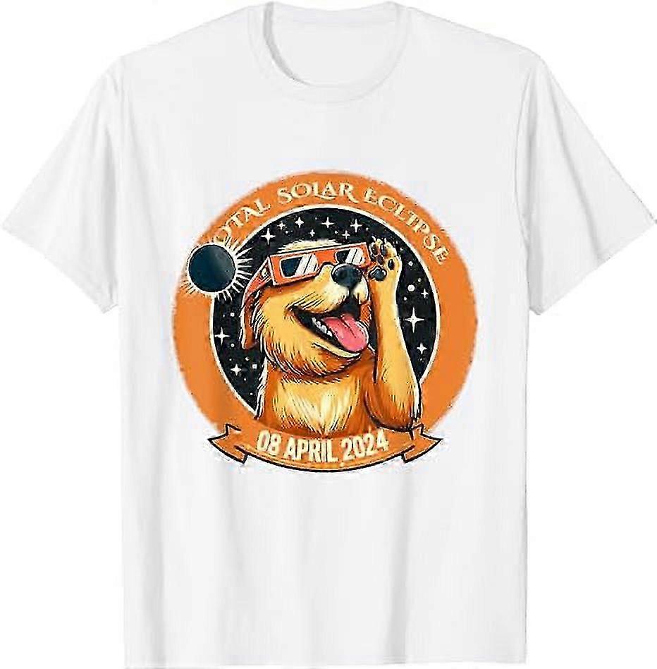 Dog Wearing Eclipse Glasses T-Shirt for Solar Eclipse 2024