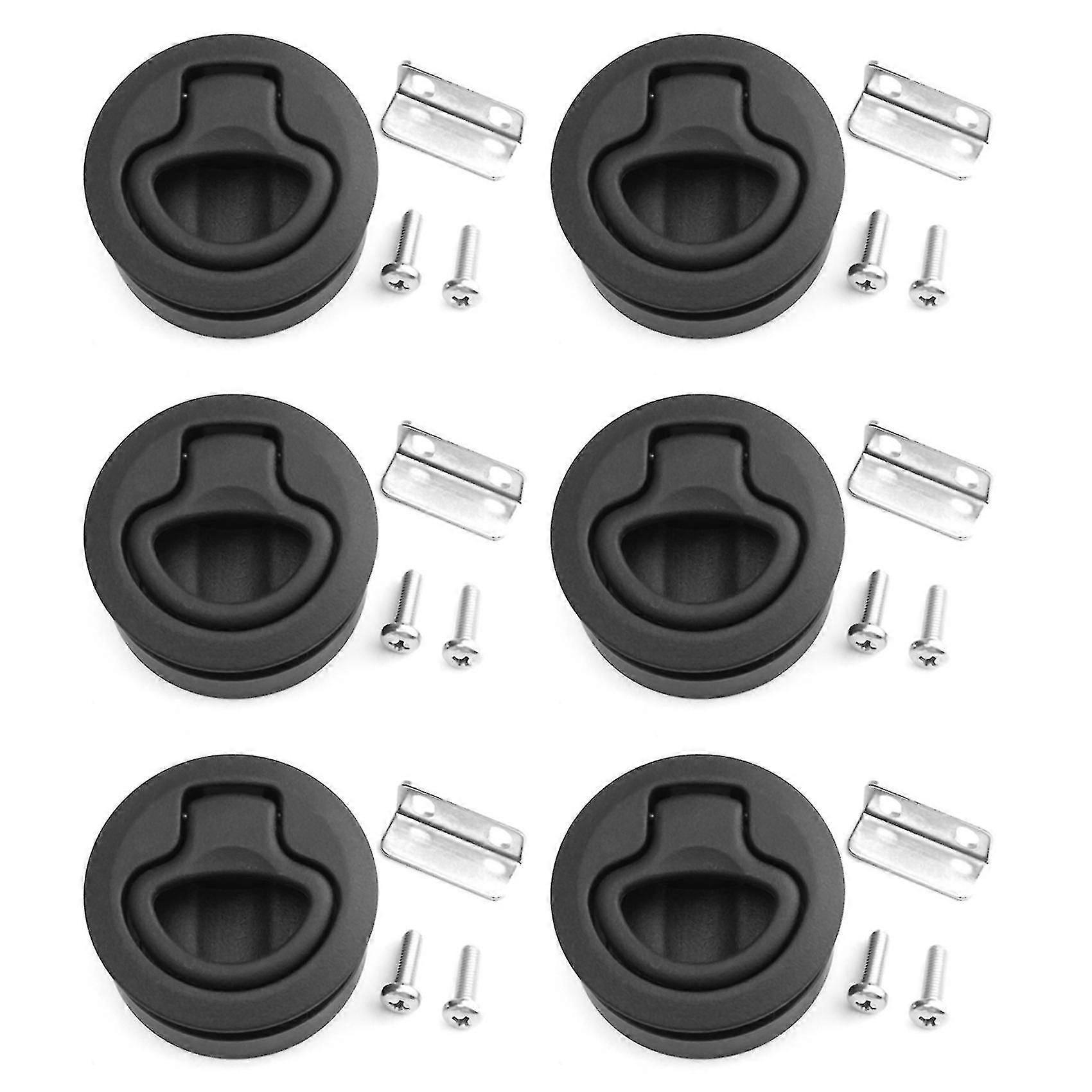 6x Round Slam Latch Hatch Pull 1/2 Inch Replacement for RV Marine Door M1-63