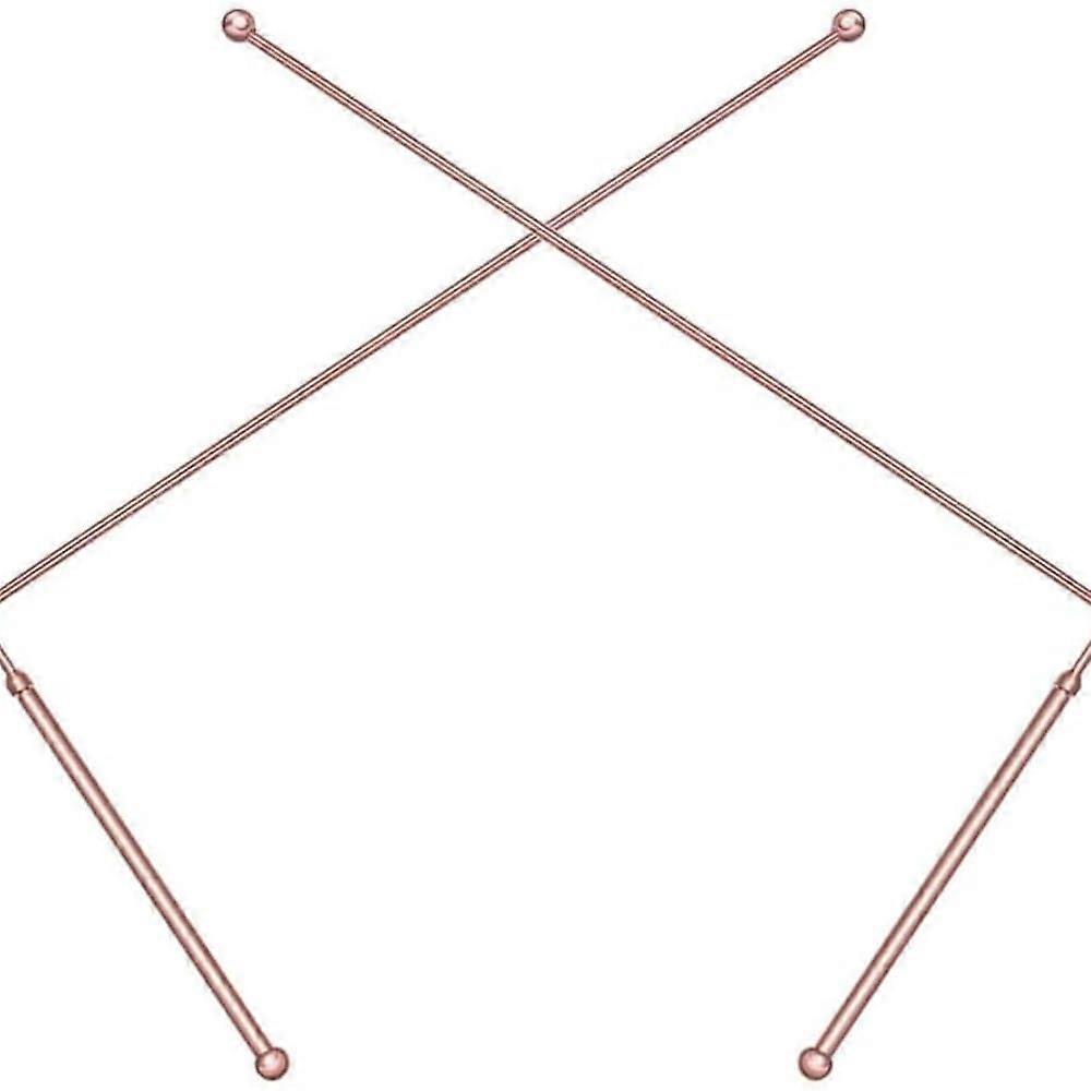 Set of 2 Copper Dowsing Rods for Radiesthesia, Geobiology, Energy Healing, with Retractable Features