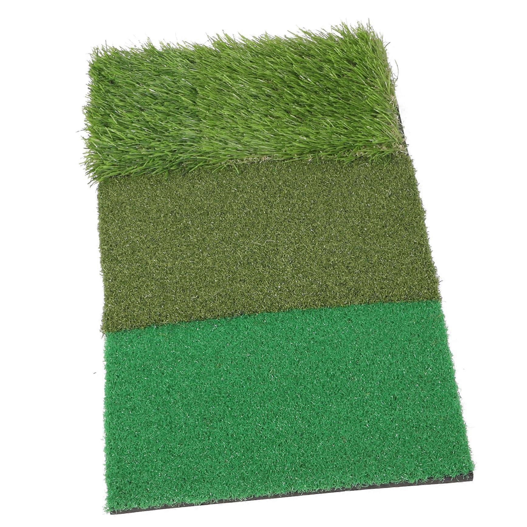 Golf hitting mat for indoor use, artificial turf to improve swing accuracy, reusable for practice at home