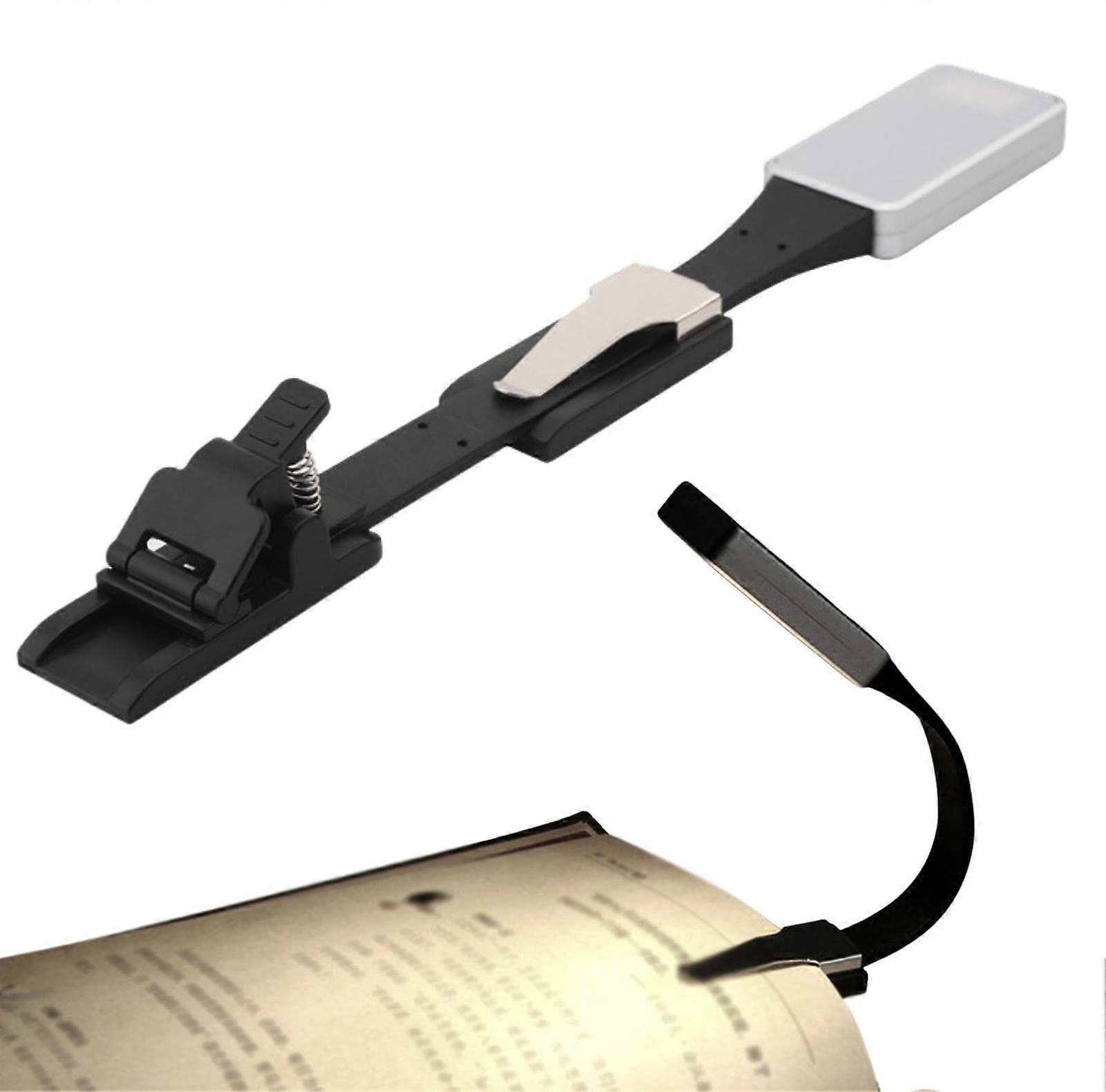 Book Light Clip On Reading Lamp with Flexible Arm, Dual Clips, LED, Portable for eBook Readers, Books, and Magazines