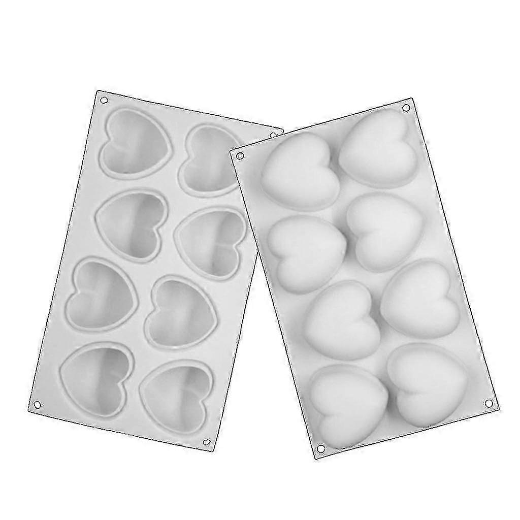 Reusable Non-stick Easy Release 3D Heart Shaped Silicone Molds Tray
