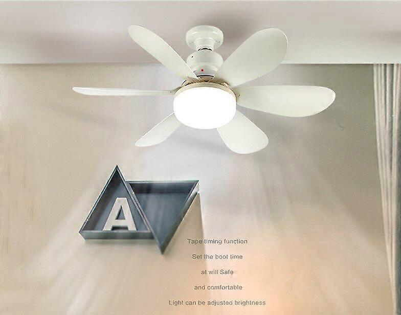 Smart ceiling fan with LED light, wireless, home remote control, adjustable, 30W 86-265V white