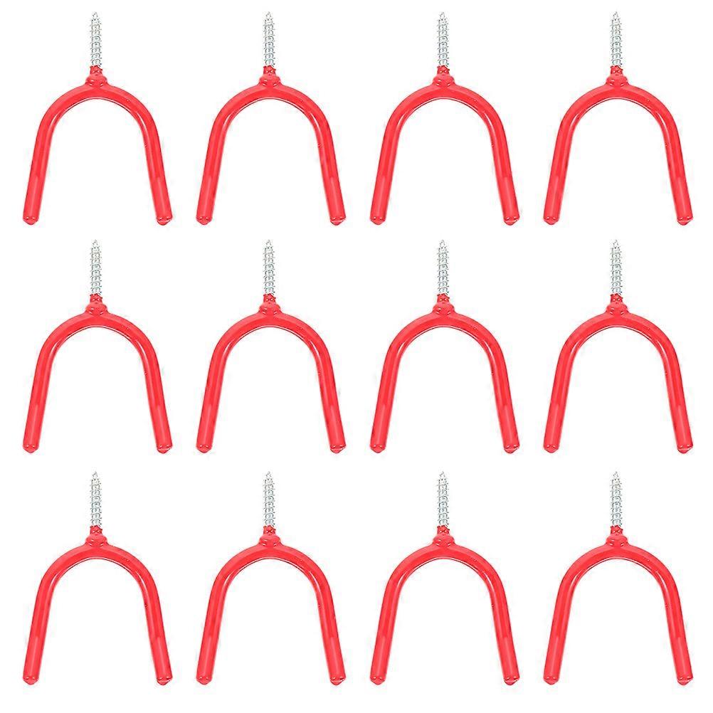 Tool Hooks For Garage Wall Multi-Function Organizing Y-Shape Practical Design Home Use 9.50X6.50X0.60CM 12Pcs