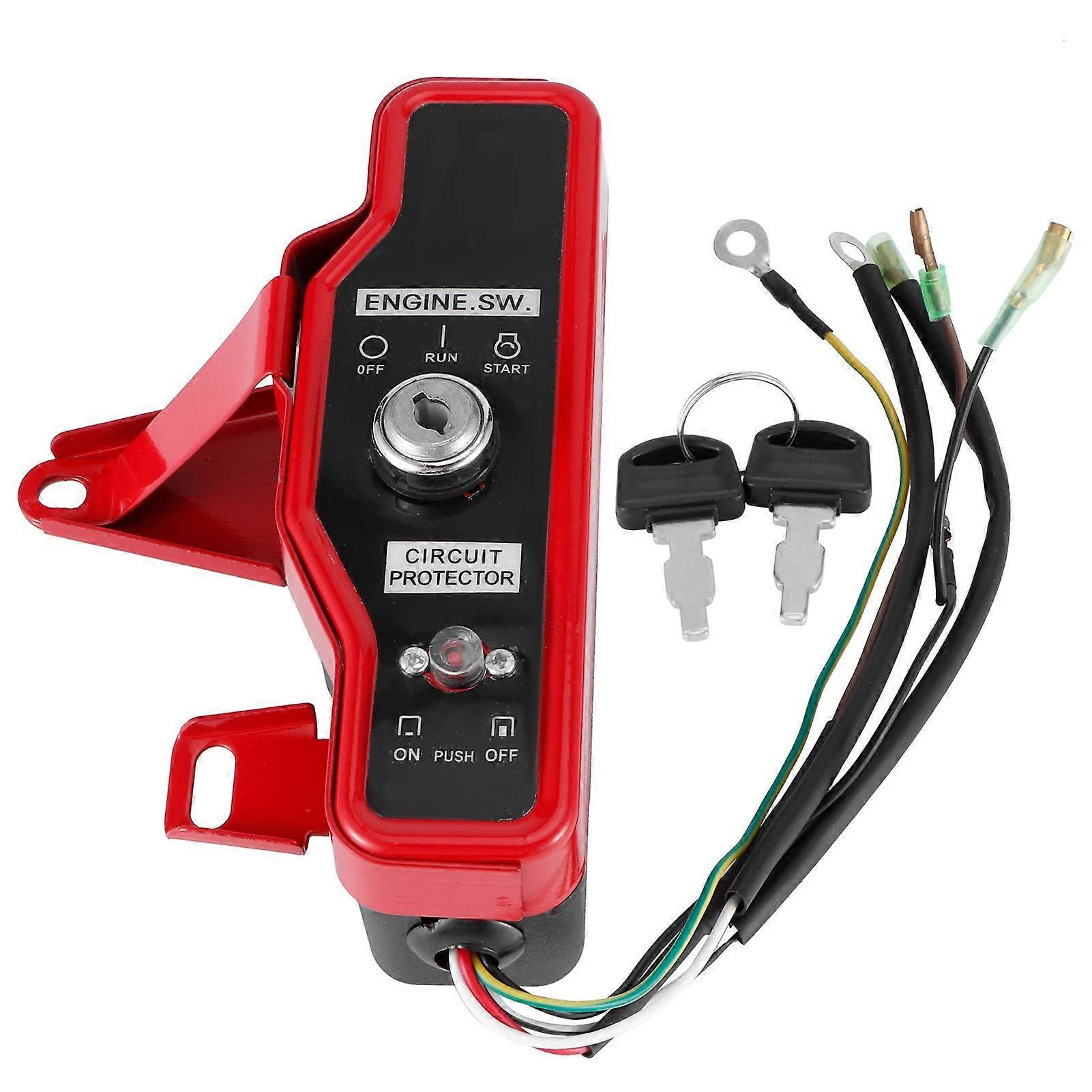 Nutrieess Ignition Key Switch Switch Box Electric Ignition Switch System for 168F 170F GX160 GX200 GX210 Gasoline Engine Generator Accessories