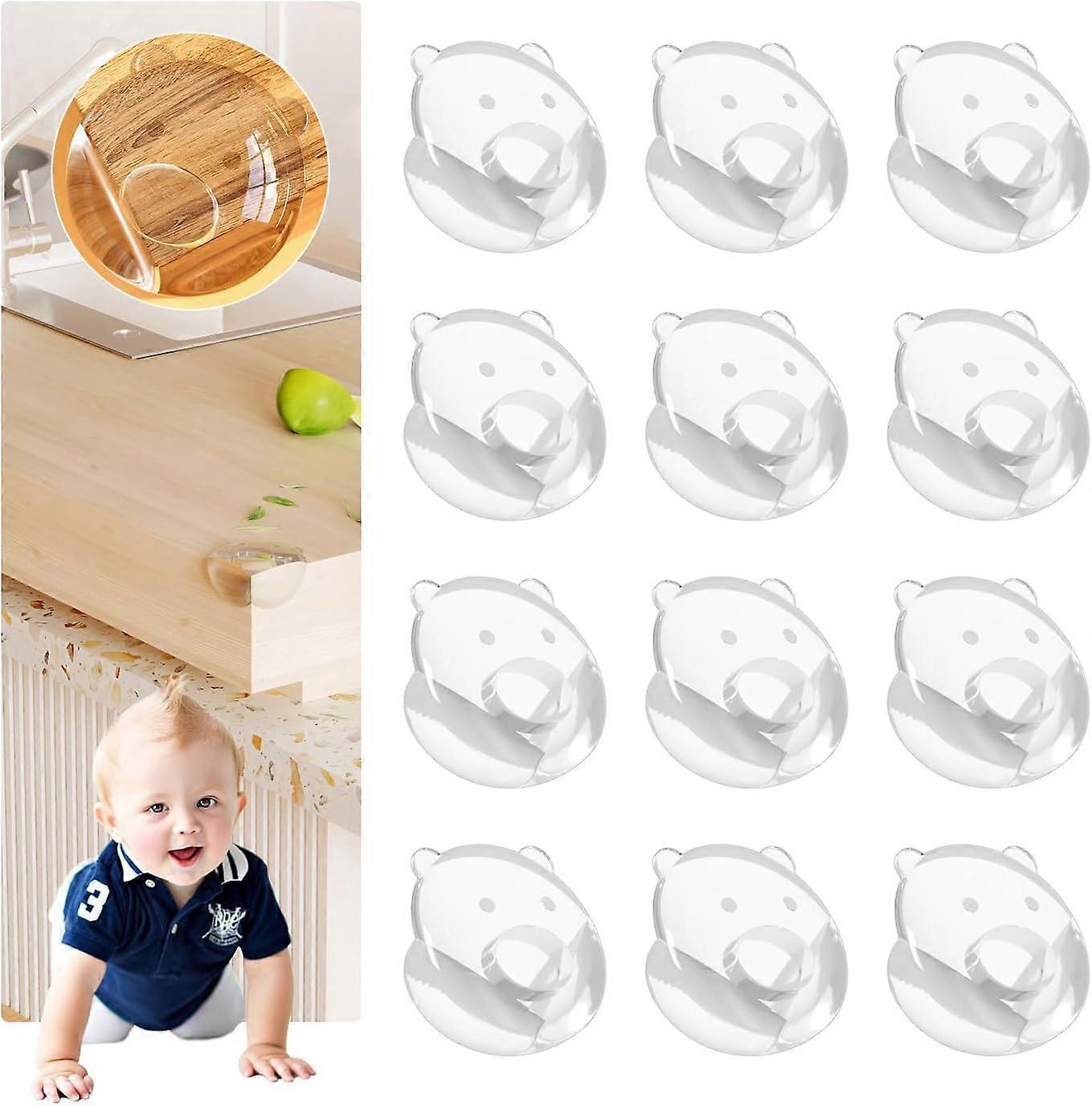 12 Pack Corner Protector for Baby, Protectors Guards  to Cover Sharp Furniture   Table Edges   Clear and Transparent
