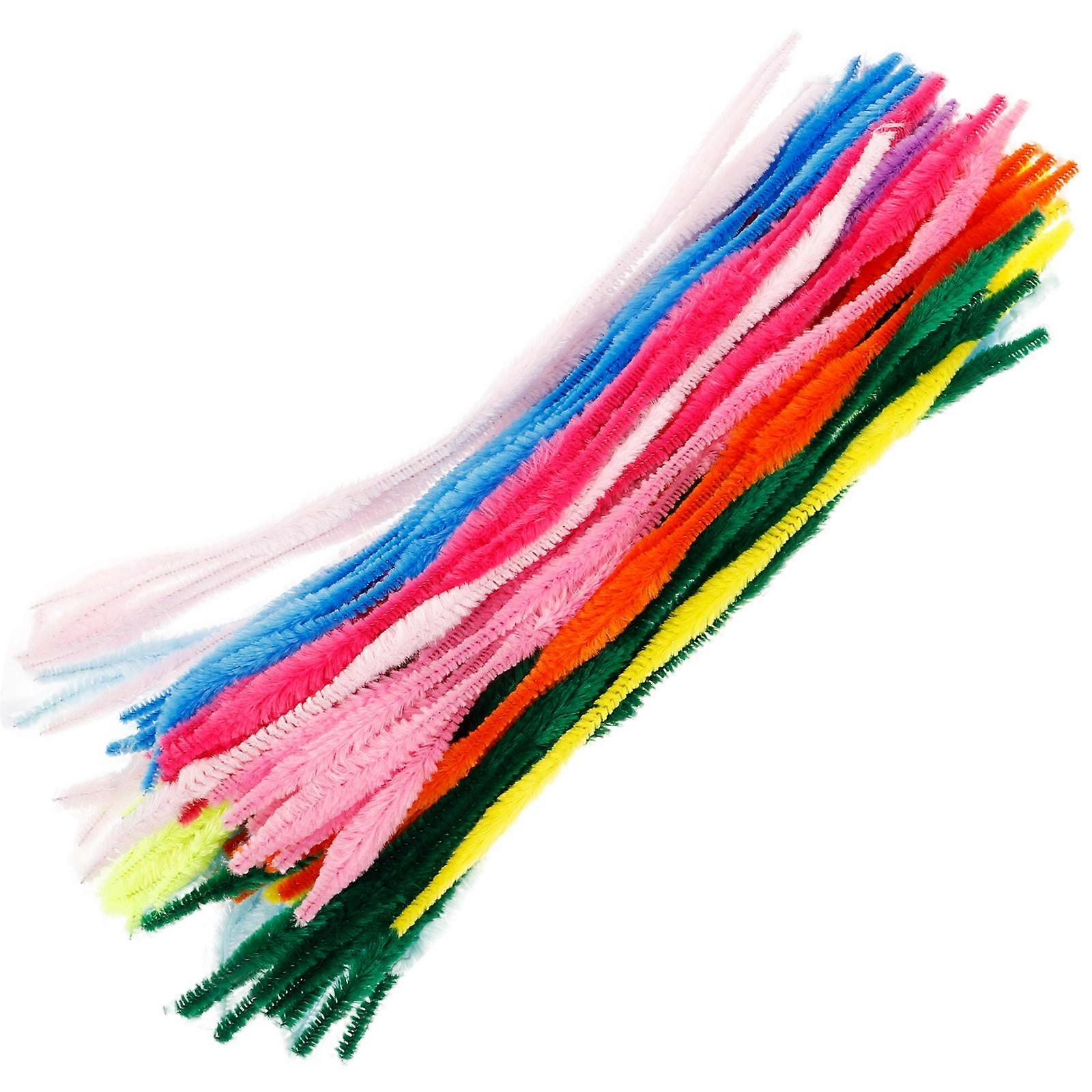 100pcs Bendable Chenille Stems for Crafts, DIY Projects, School & Home Decorations – Pipe Cleaners for Creative Use