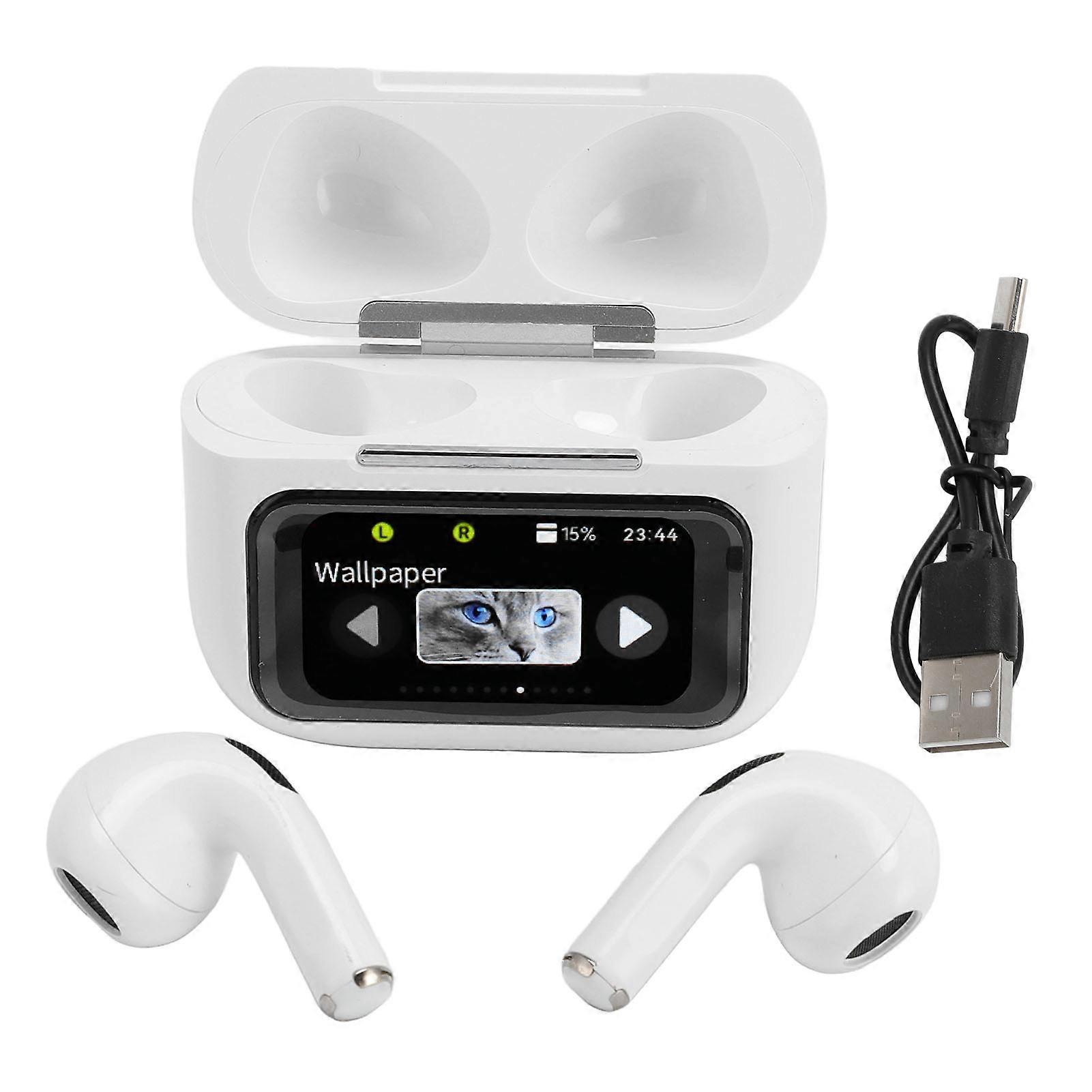 Bluetooth Translator Earbuds - 144 Languages, Noise Cancellation, 3 Modes, White