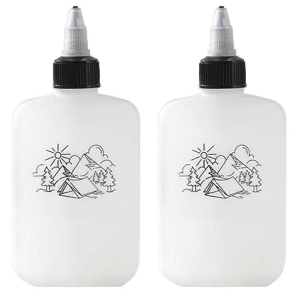 Oil Bottle 2Pcs White Plastic Bottles with Squeeze Top for Home Use