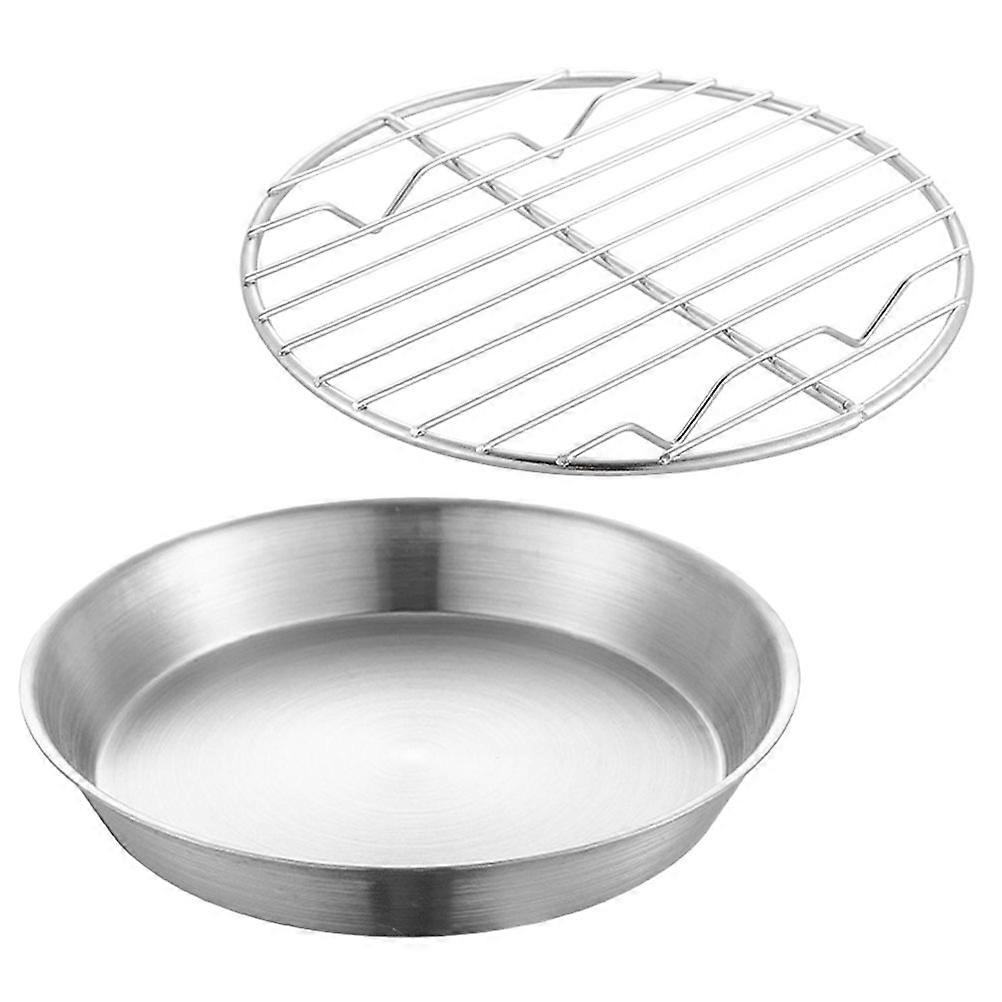 Stainless Steel Baking Tray with Mesh Rack Griddle Pan for BBQ Oil Draining, Easy Clean & Versatile Grilling & Baking