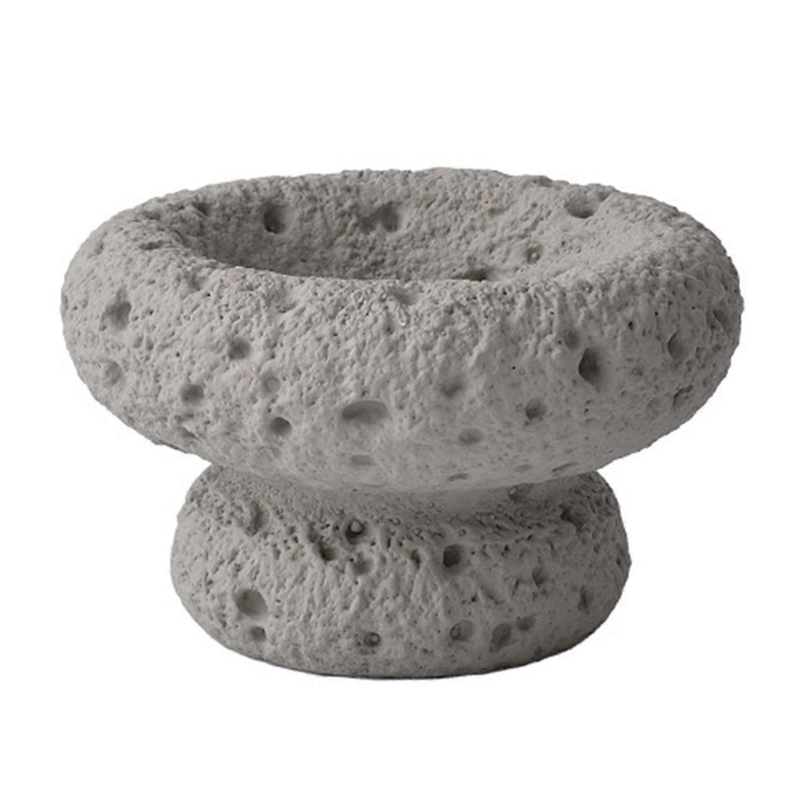 Creative Moon Candle Holder Eco-friendly Mini Flower Pot Cactus Decor--Grey