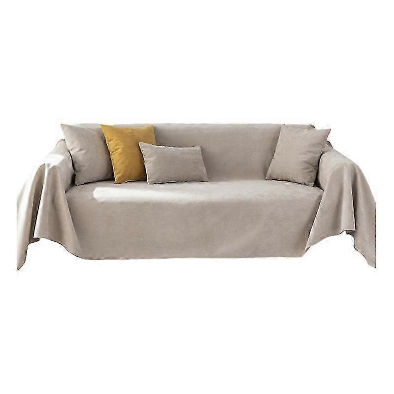 子供用犬用デュアル防水ソファカバーソファスリップカバー、滑り止めソファカバー漏れ防止家具プロテクター3クッションソファウォッシャブル-カーキ色