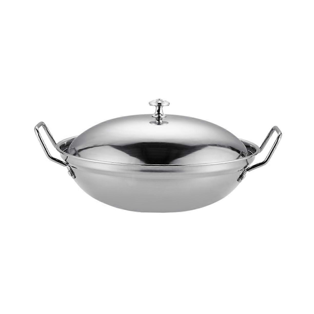 Hot Pot With Lid Overflow Double Handle 1-Set For Dry and Hot Preparation Energy and Time Saving Easy to Clean