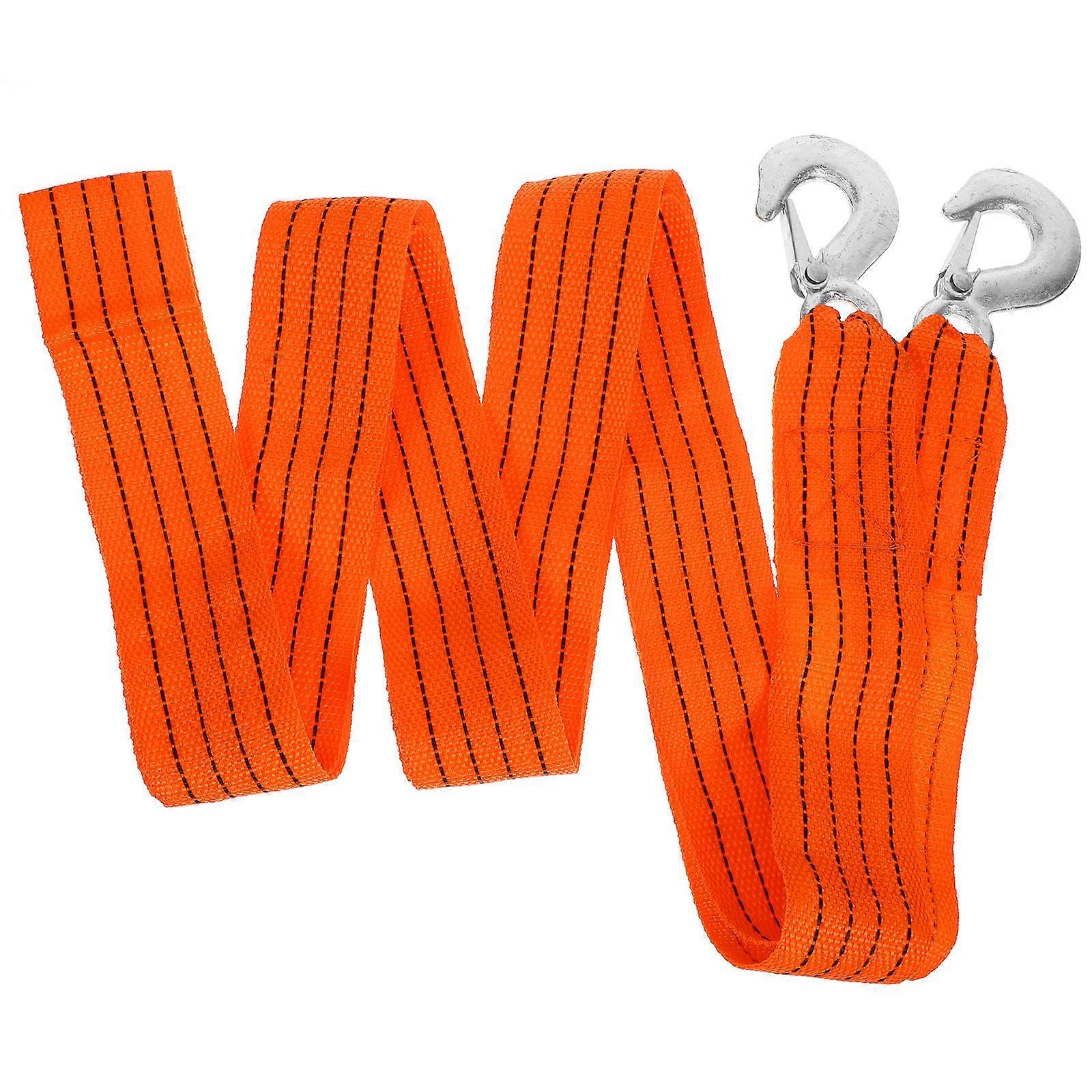 Automotive Tow Dolly With Hook For Automobile Owners Towing And Rescue Situations Orange Color 400.00X8.00X1.00CM 1Set