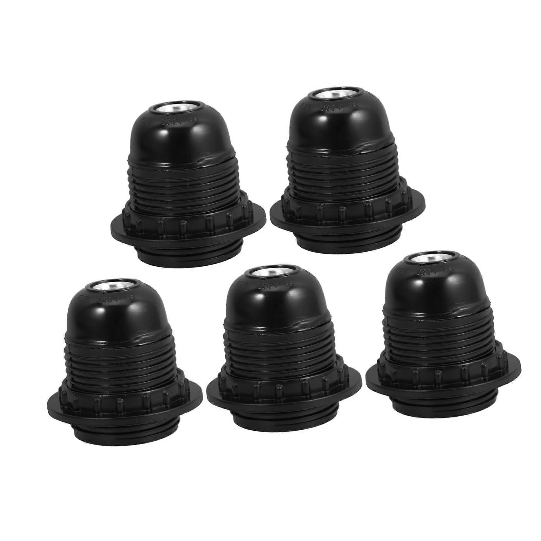 Replacement lamp sockets – 5 pieces, lamp socket with E27 base, desk lamp socket with safety design, versatile bulb socket.
