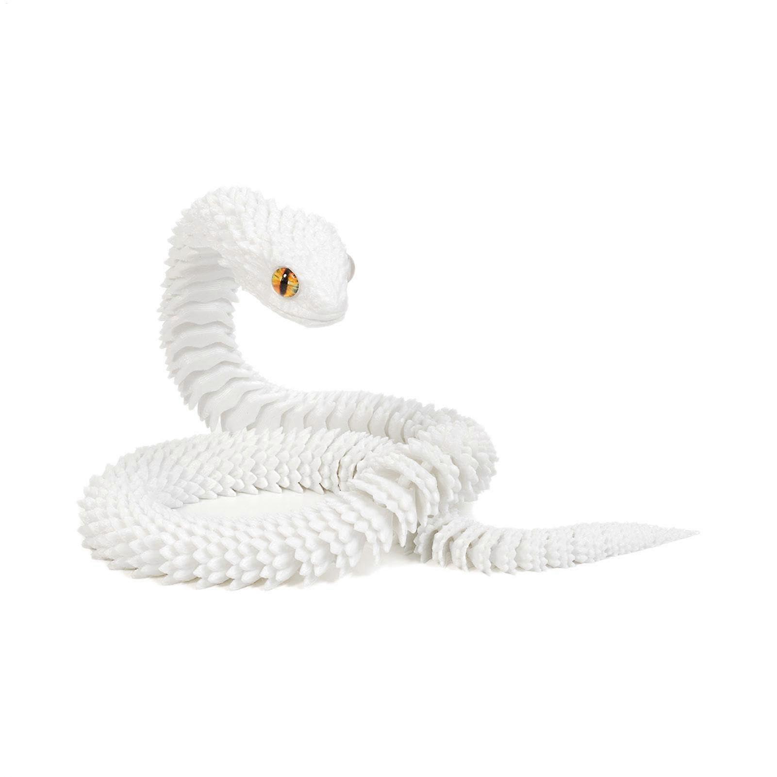 Printed Snake  Flexible Joints Snake Model Toy, Glow in the Dark, Desk Toy for Children Adults