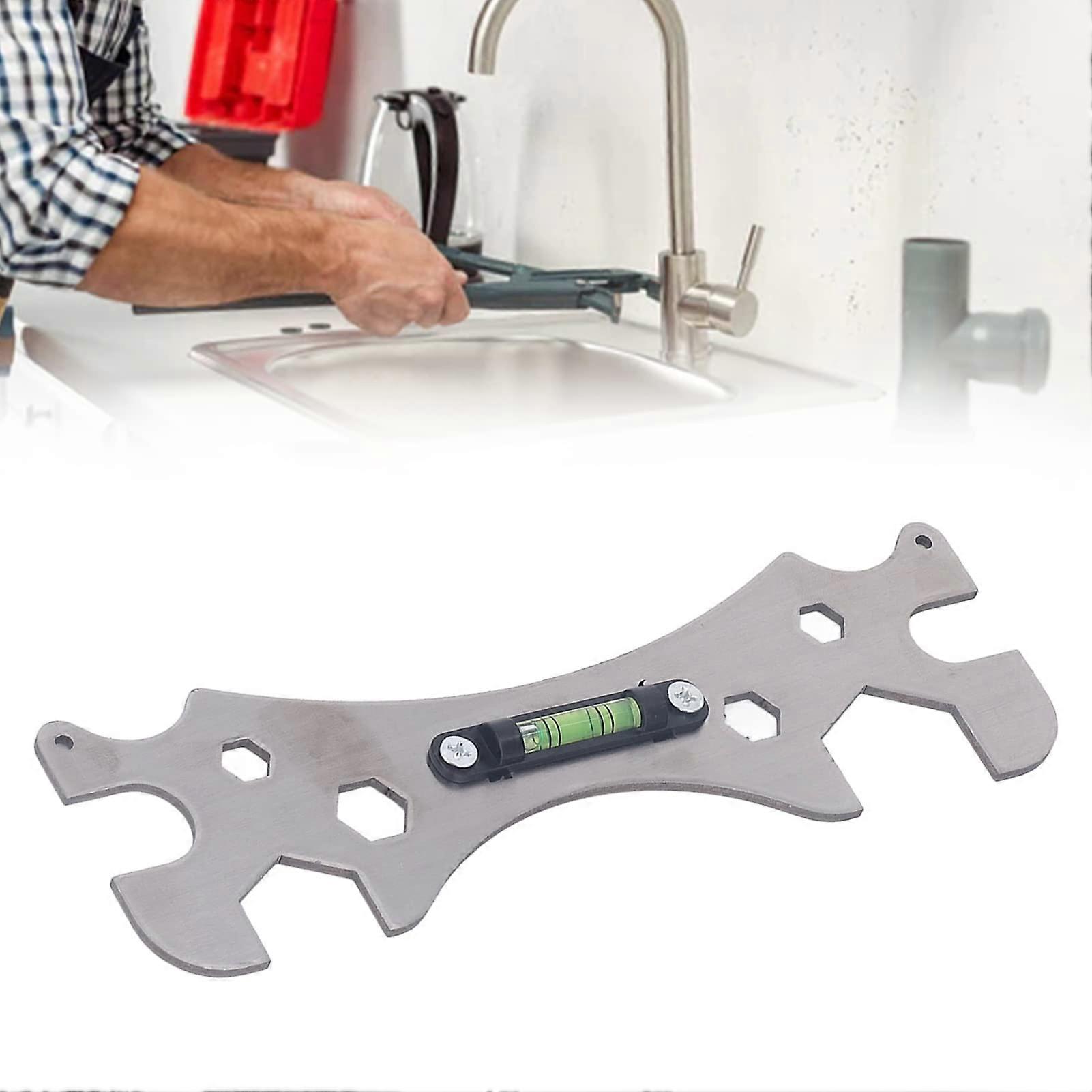 Special key, universal multifunctional bathroom key with level, faucet installation tool, bathroom installation key for shower