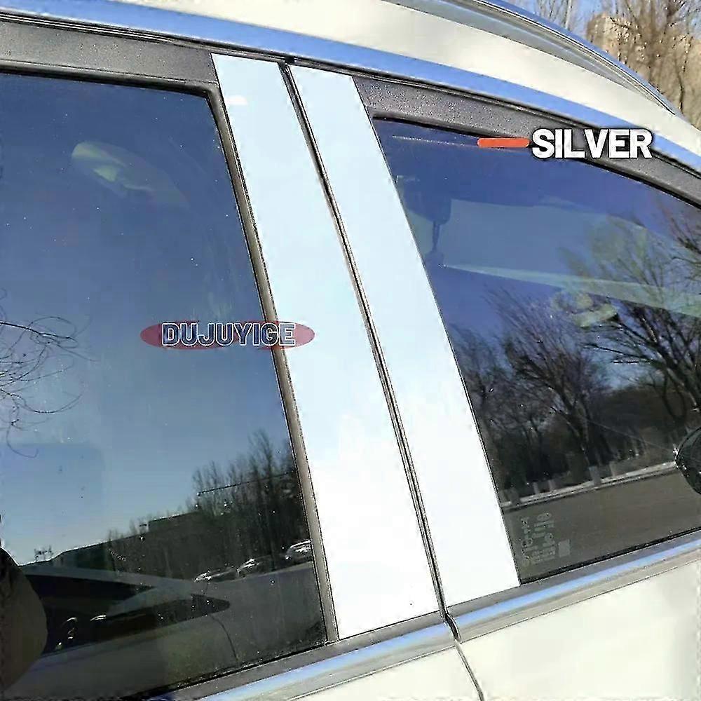 Bright black carbon fiber door and window B C Pillar sticker suitable Fit For  Tesla Model 3 Highland 2024