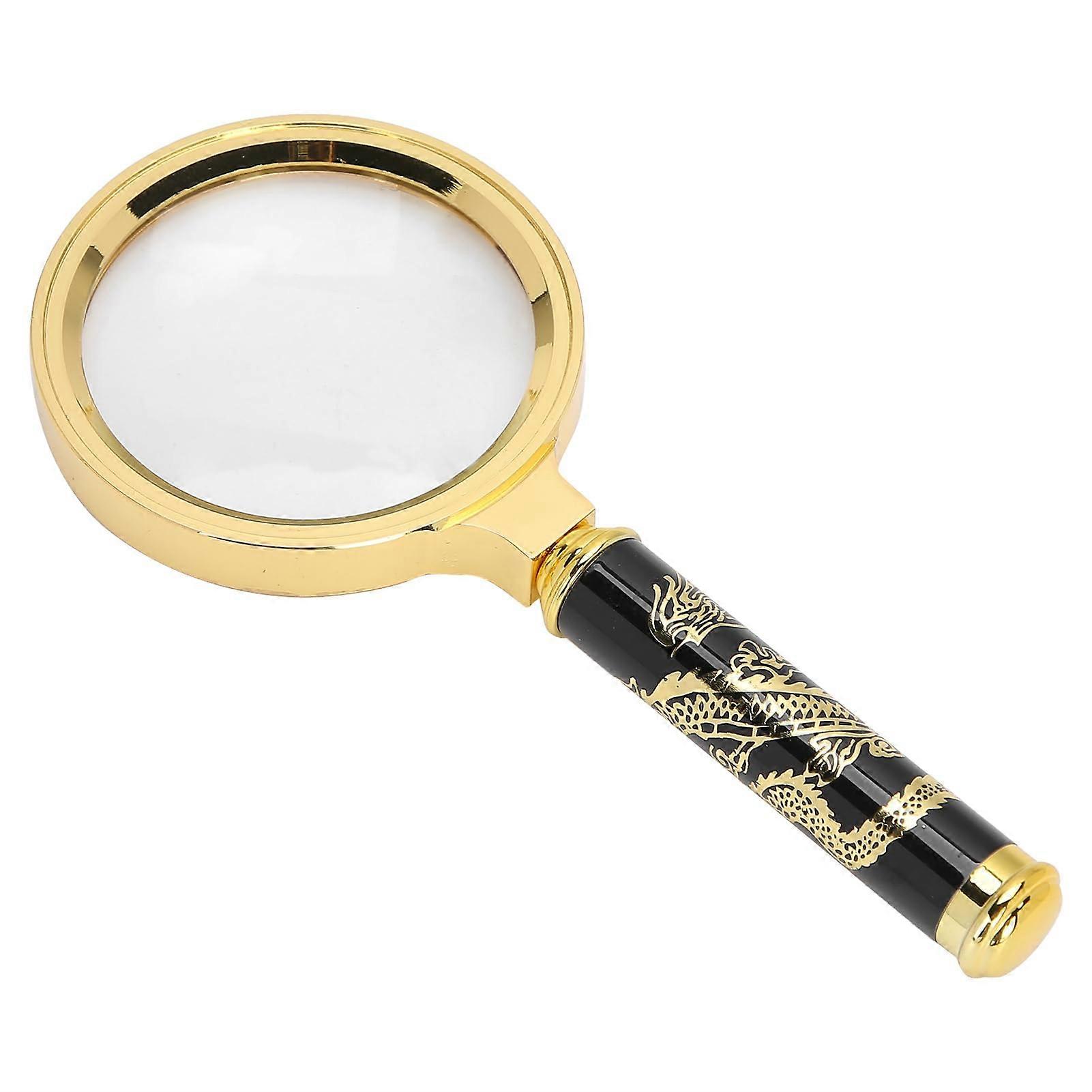 Handheld Magnifying Glass, Handheld Magnifying Glass with Lightweight 7X Lens 70mm Vintage Magnifier Loupe Glass for Reading and Household Use.