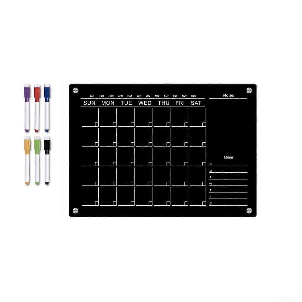 Magnetic Acrylic Weekly Planning Message Board Small Magnetic Portable Double Sided Planning Daily Life (A4) 30x21cm/42x30cm
