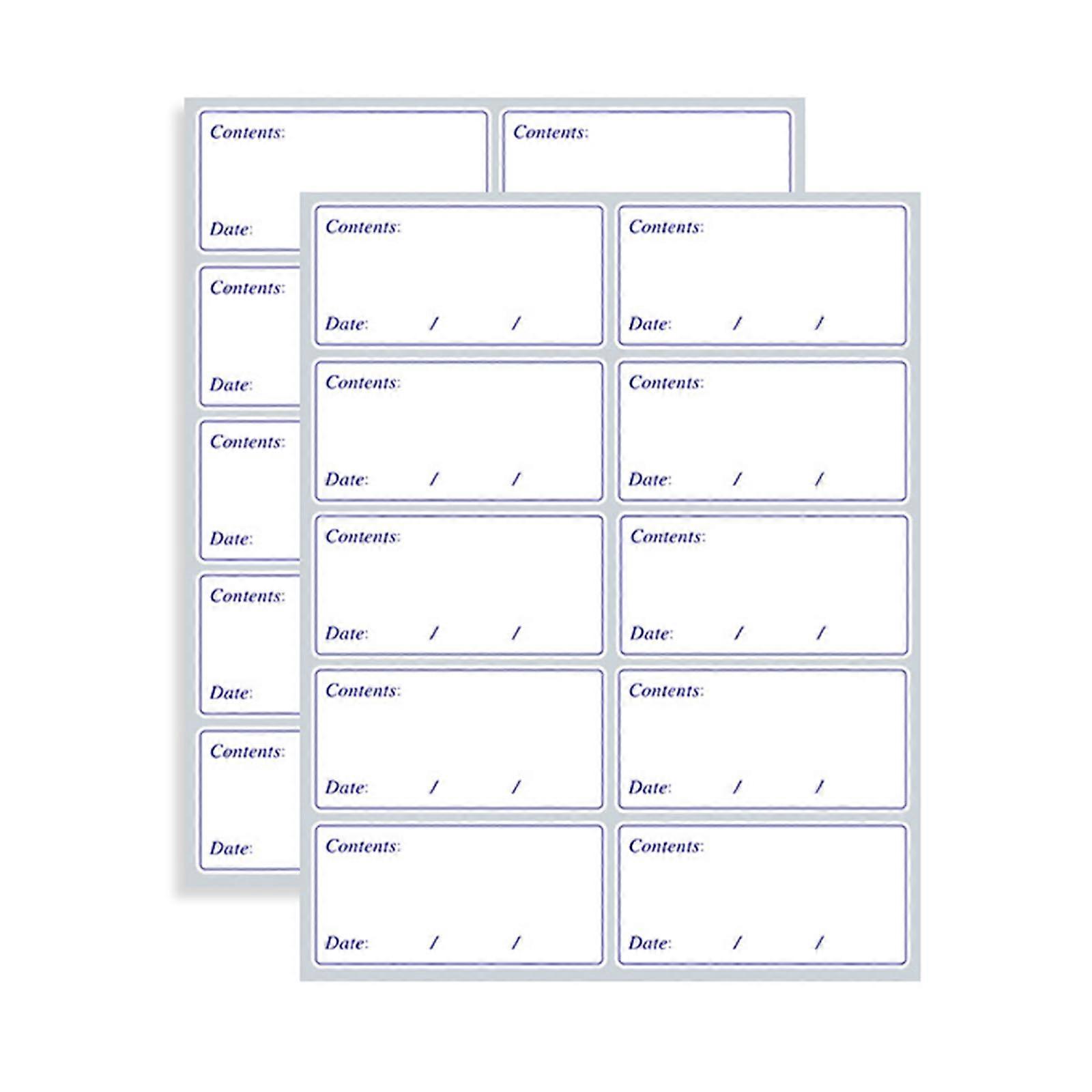 Freezer labels, selfadhesive, removable, date labels for food containers, essential jars for food processing companies.