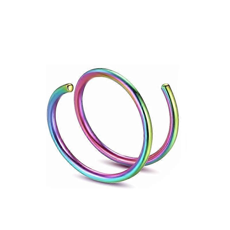 Spiral Nose Ring Stainless Steel Double Layer Piercing Jewelry