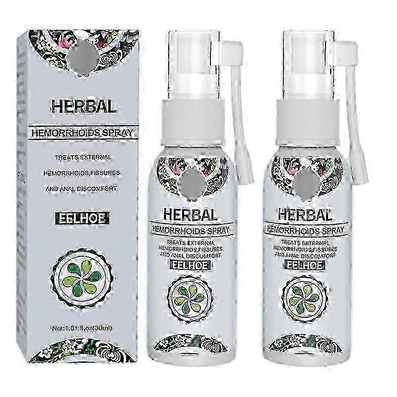 2pcs Hemorrhoid Treatment Spray Natural Herbal Essence No Stimulation Spray