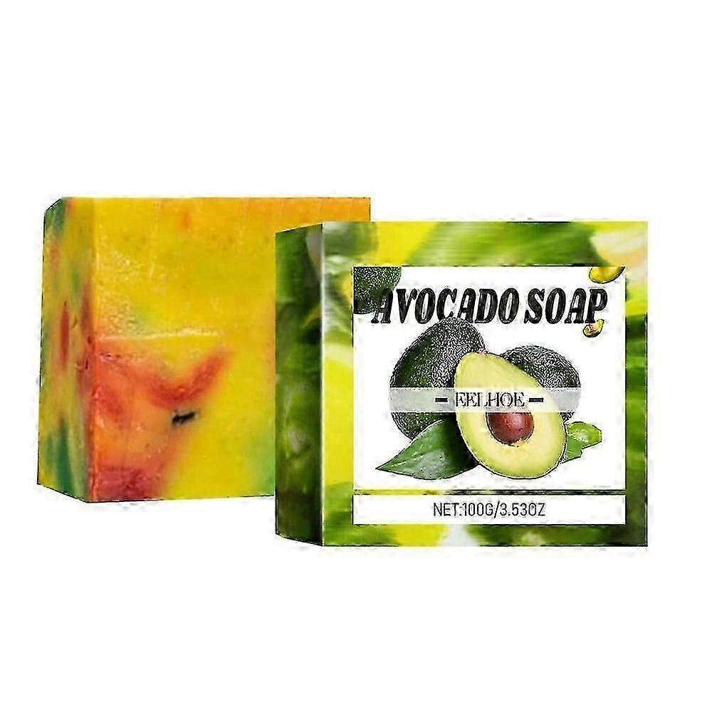 صابون الأفوكادو ، صابون الأفوكادو المصنوع يدويا للبشرة ، يرطب ويغذي وينظف بلطف وصابون للعناية بالبشرة للنساء والرجال