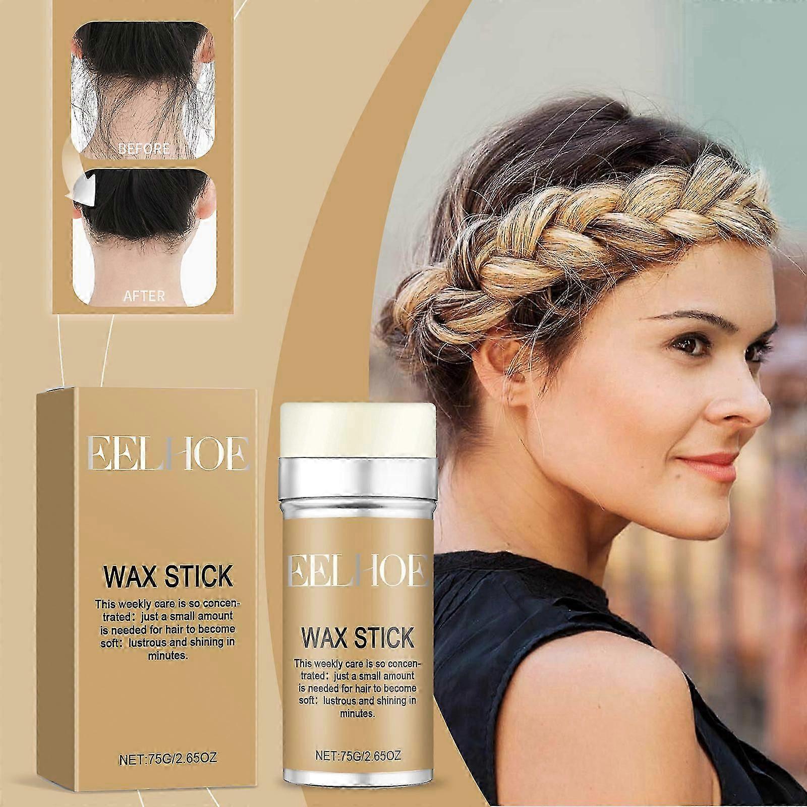 عصا شمع الشعر ، شمع تصفيف الشعر ، شمع مضاد للتجعد للعناية بالشعر ، شمع شعر محمول ذو شكل صلب طبيعي