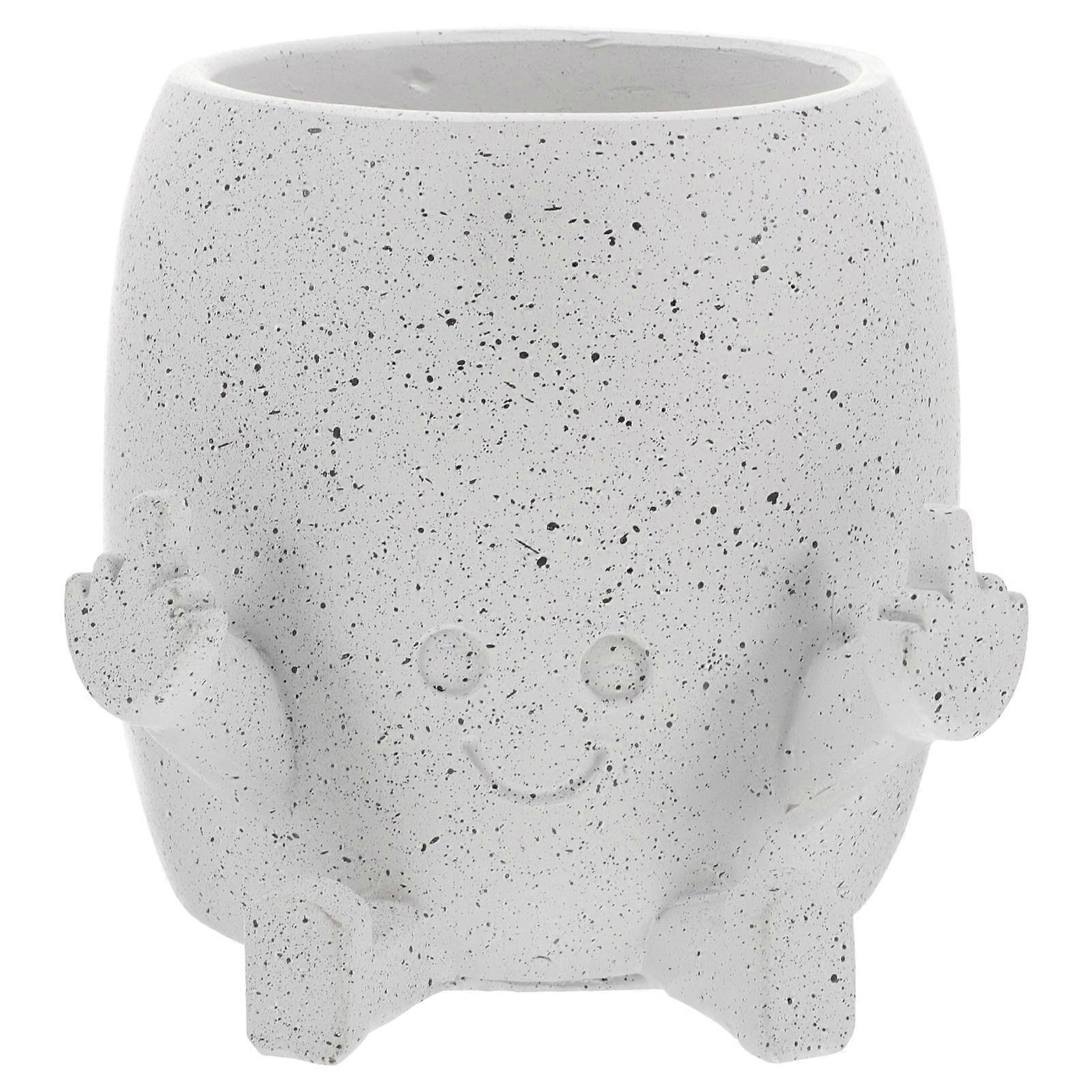 Succulent Resin Flowerpot Resin Pot Indoor Decoration Plant Holder 12x10cm 4.7×3.9×3.9in 1Set