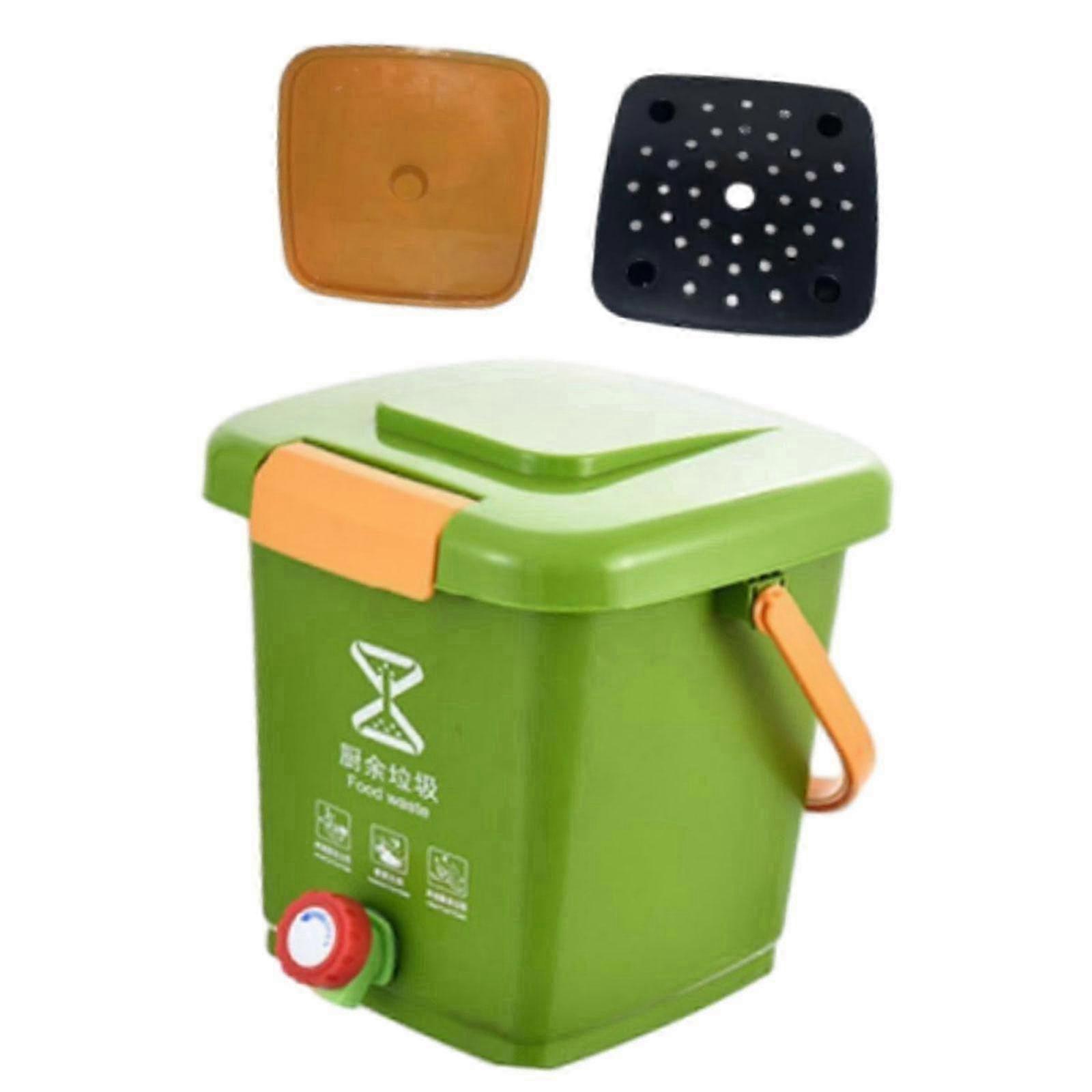 2025 Modern Kitchen Compost Bin with Lid, Odor-Free Countertop Waste Bucket for Food Recycling, Eco-Friendly Composting Container